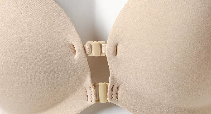 YB Womens Strapless Front Closure Bra Push Up Lift Bra Padded Add Cup Non Slip Anti-Slip Grip & Removable Straps Fit Outfits Wireless Supportive Seamless Comfortable