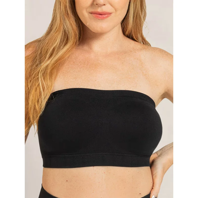 Large-sized bra fixed cup, comfortable without steel ring, body-shaping silicone anti-slip strip, strapless