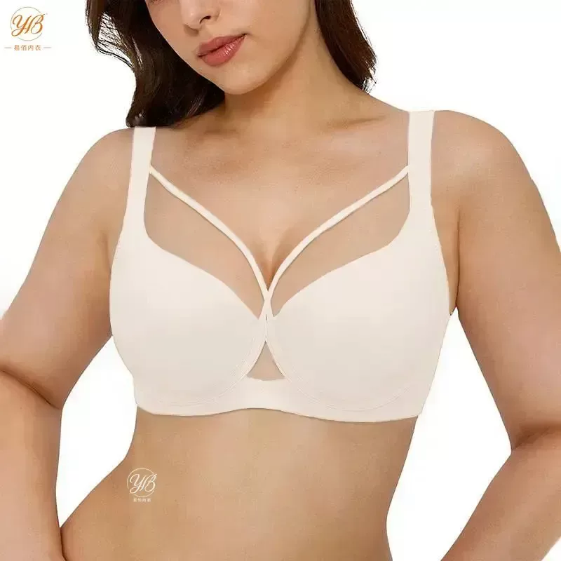 Large-sized Amazon seamless lingerie women\'s support and gathering bra bra